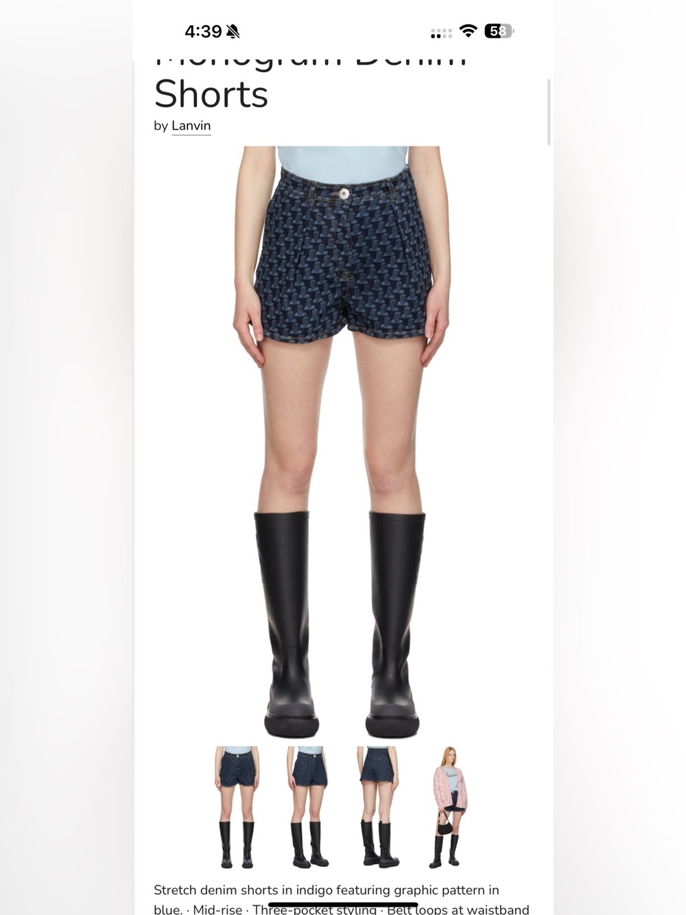 Lanvin Denim Shorts - worn once ! ORIGINALLY $765